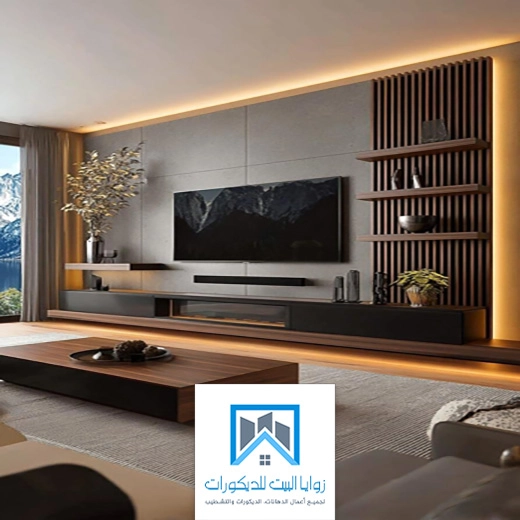 ديكورات حول شاشة التلفزيون جدة