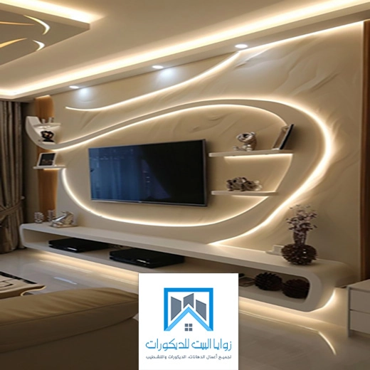 ديكورات حول شاشة التلفزيون جدة