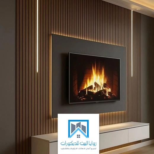 ديكورات شاشه خشب بجده