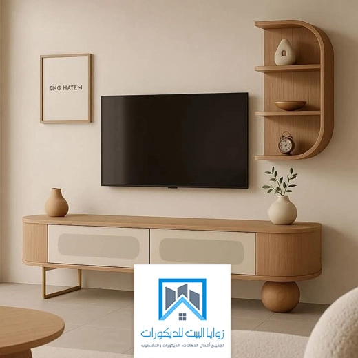 ديكورات حول شاشة التلفزيون