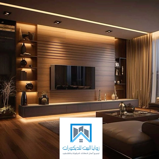 ديكورات شاشه خشب بجده