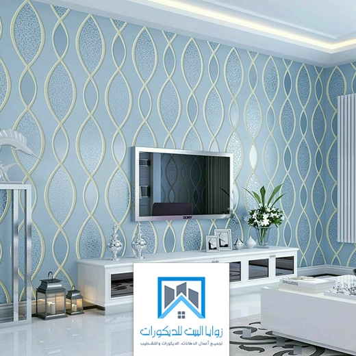 ورق جدران خلف التلفزيون في جده