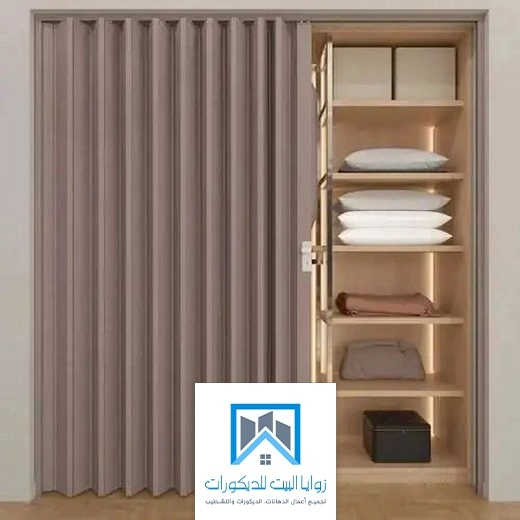 باب اكورديون جلد للغرف بجدة